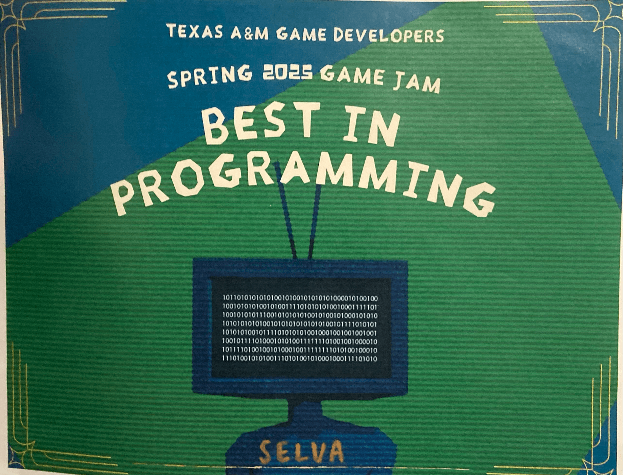Fall 2025 TAGD Best in Programming Award