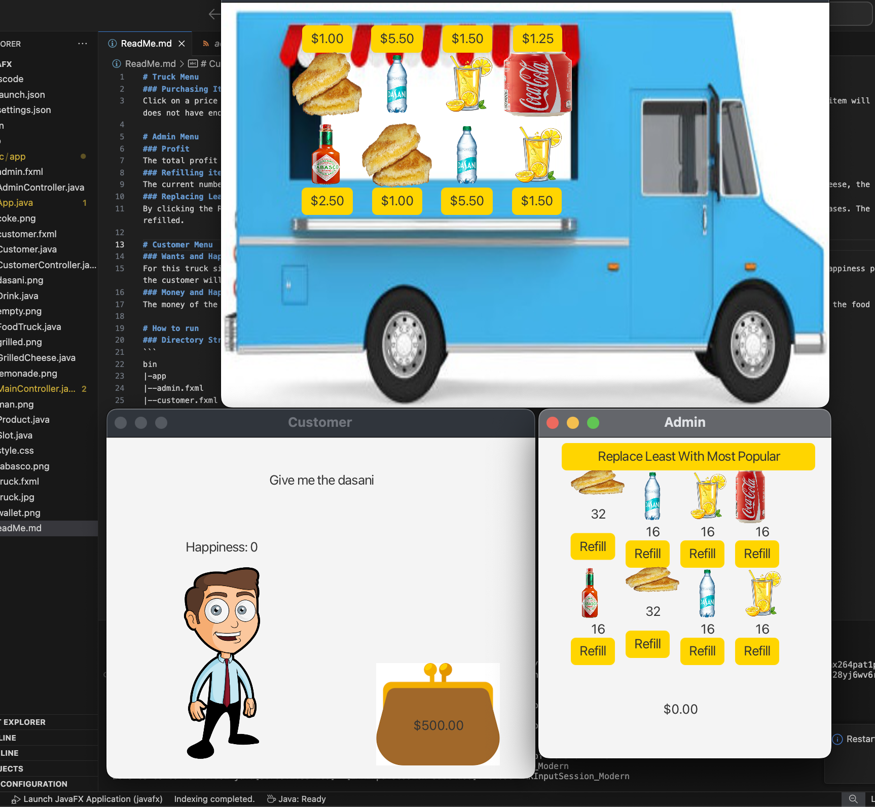 JavaFX Cheese Truck